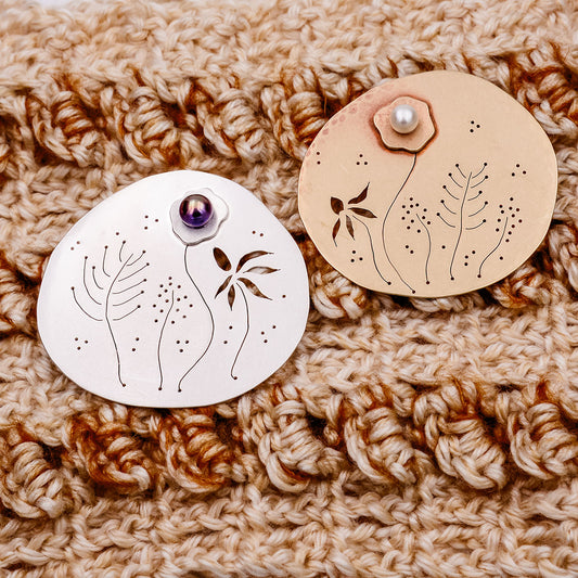 Pearl Garden 2024 - Sterling Silver Pendant Brooch