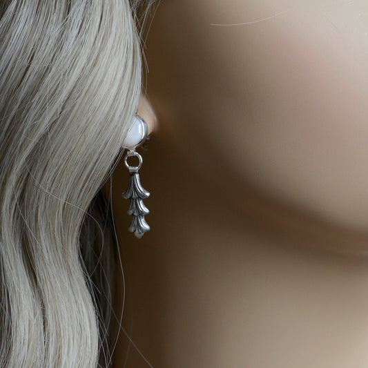 Bird Songs - Floral Earrings with Tenessee Mussel Shell