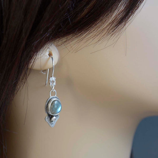 Trail Blaze: Floral Labradorite Earrings