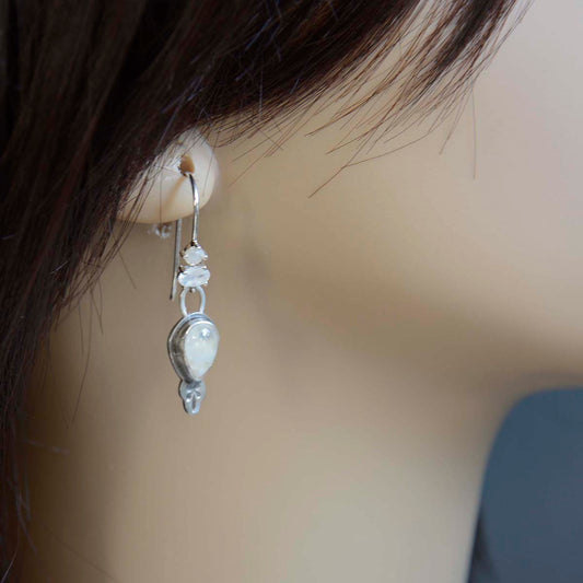 Trail Blaze: Moonstone Shield Earrings