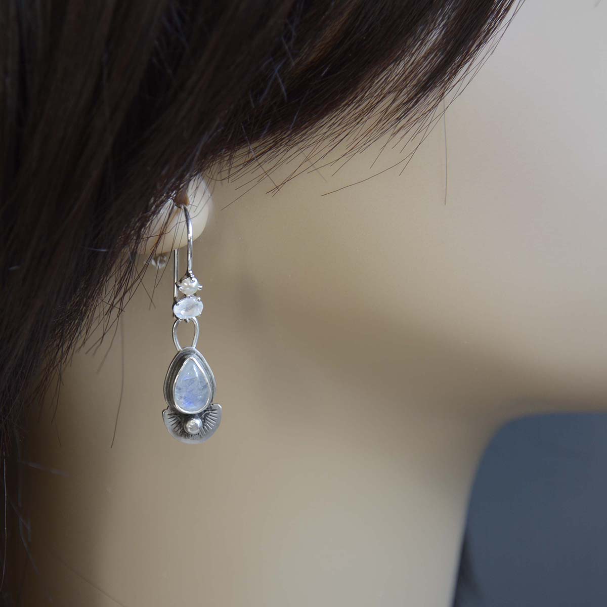Trail Blaze: Moonstone Teardrop Earrings