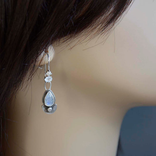 Trail Blaze: Moonstone Teardrop Earrings