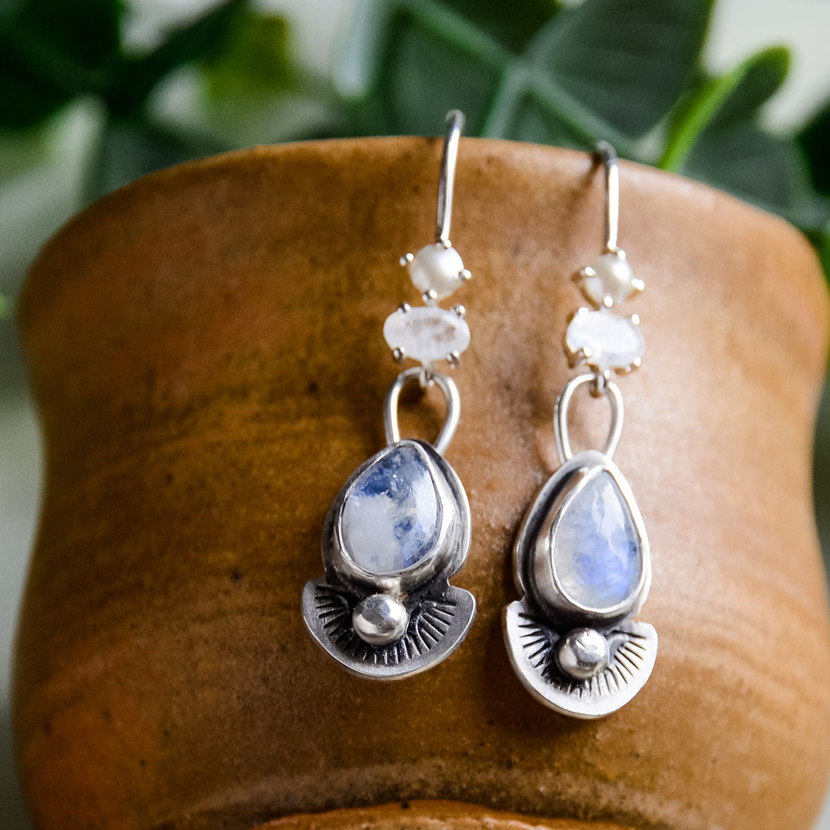 Trail Blaze: Moonstone Teardrop Earrings