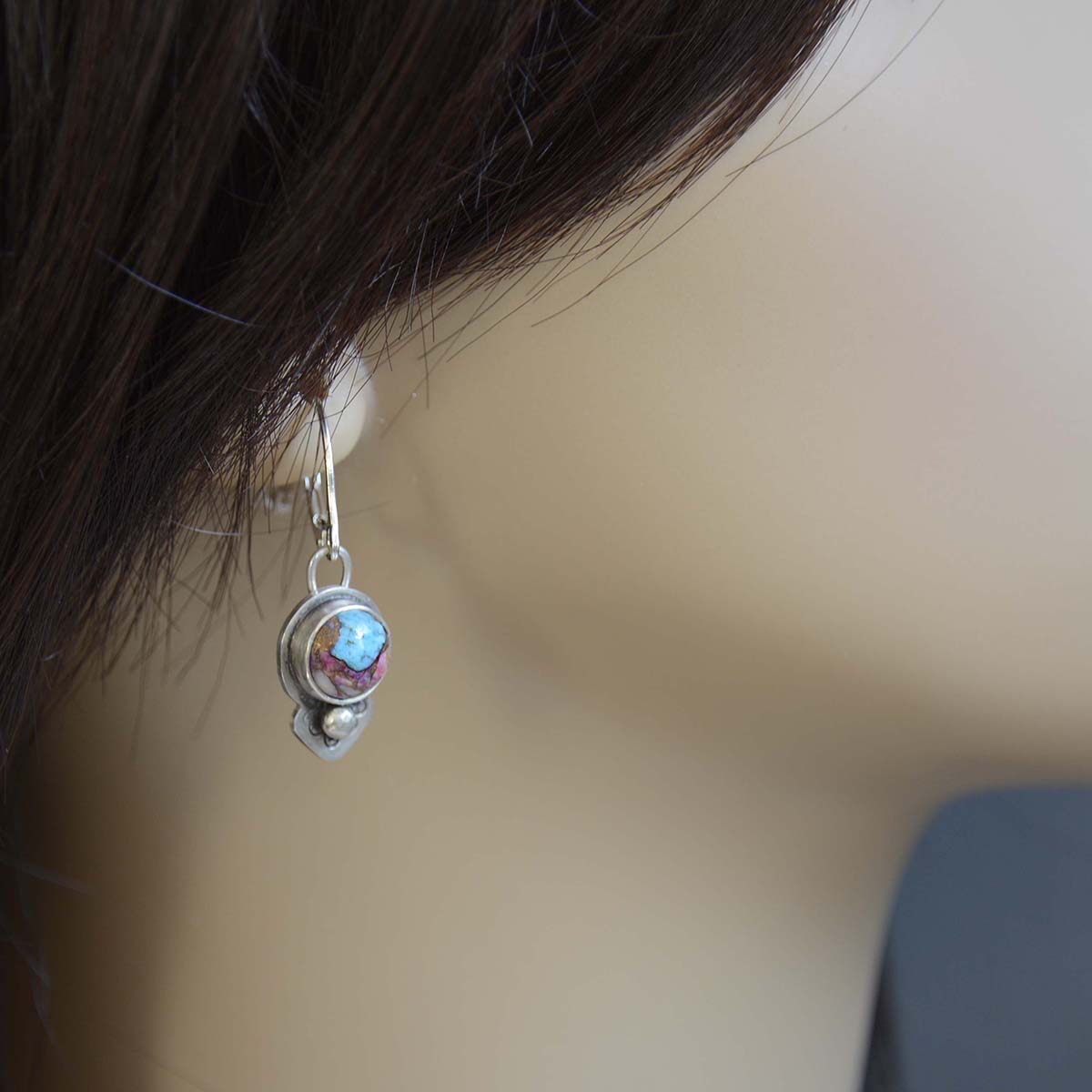 Trail Blaze: Turquoise & Spiny Oyster Earrings