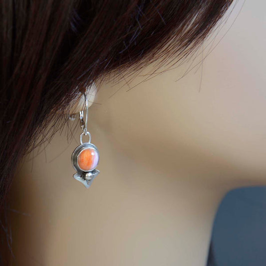 Trail Blaze: Magenta Spiny Oyster Earrings