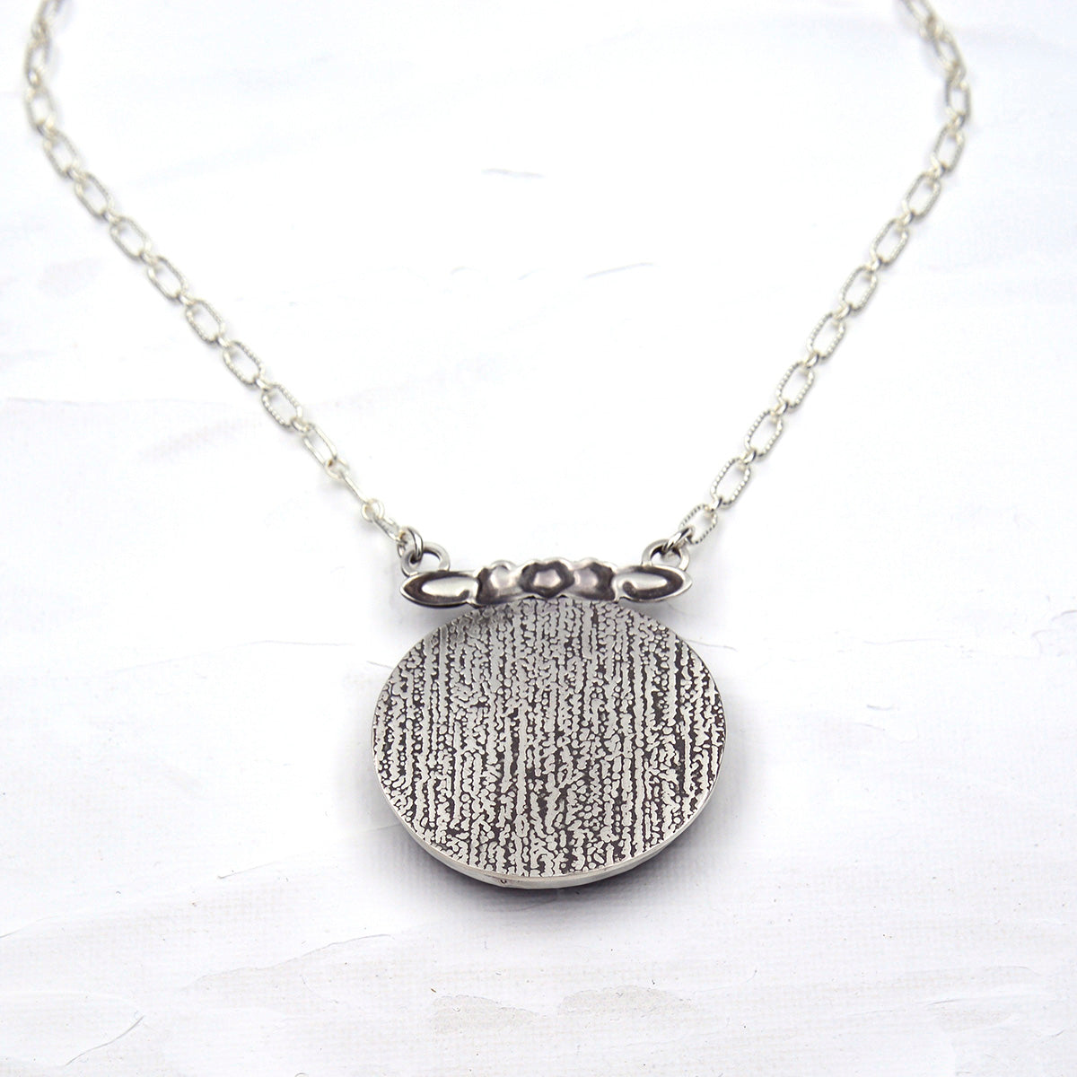 Spring Moon: Mother of Pearl and Sterling Silver Necklace