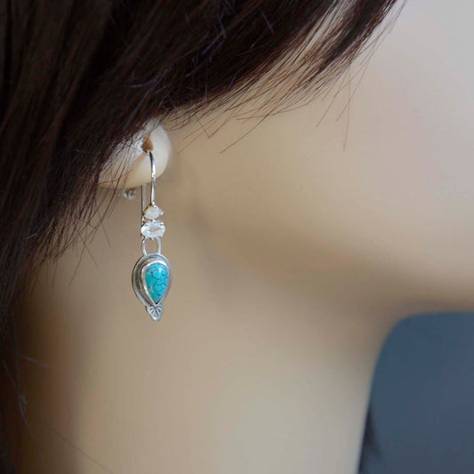 Trail Blaze: Turquoise Shield Earrings