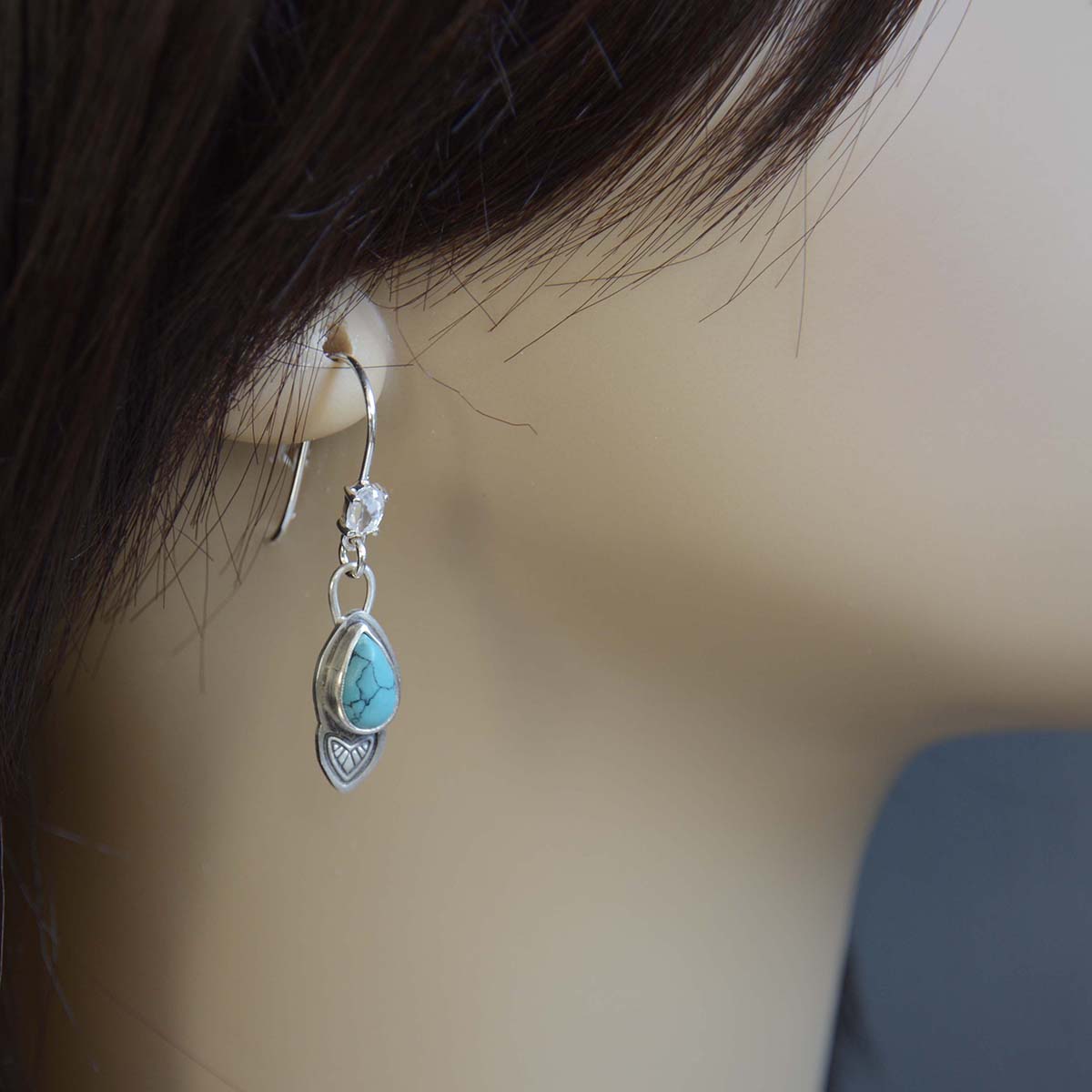 Trail Blaze: Turquoise Teardrop Earrings