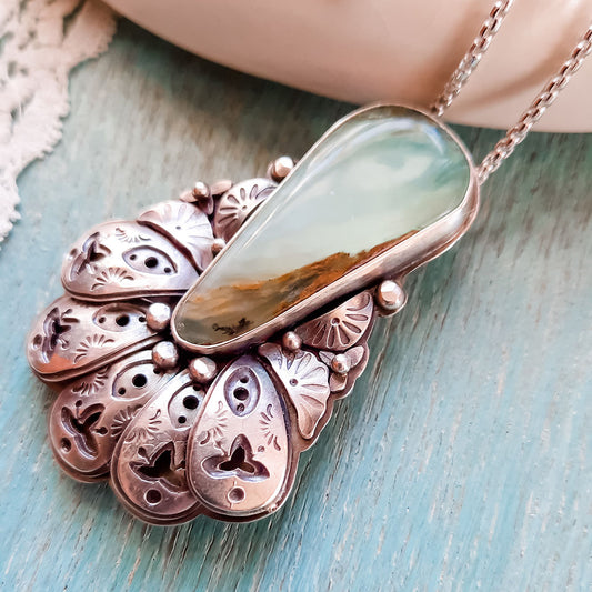 Together - Peruvian Opals & Sterling Silver Pendant Brooch - Faith Collection