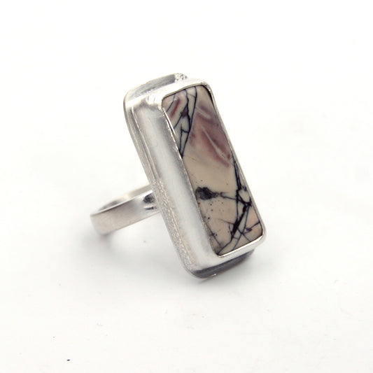 Porcelain Jasper Ring - Size 5.75