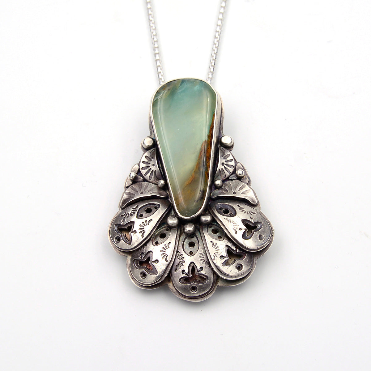 Together - Peruvian Opals & Sterling Silver Pendant Brooch - Faith Collection