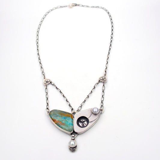 Potential - Peruvian Opals & Sterling Silver Necklace - Faith Collection