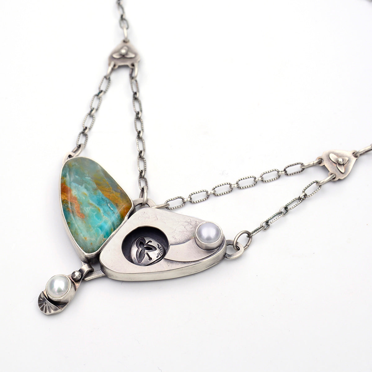 Potential - Peruvian Opals & Sterling Silver Necklace - Faith Collection