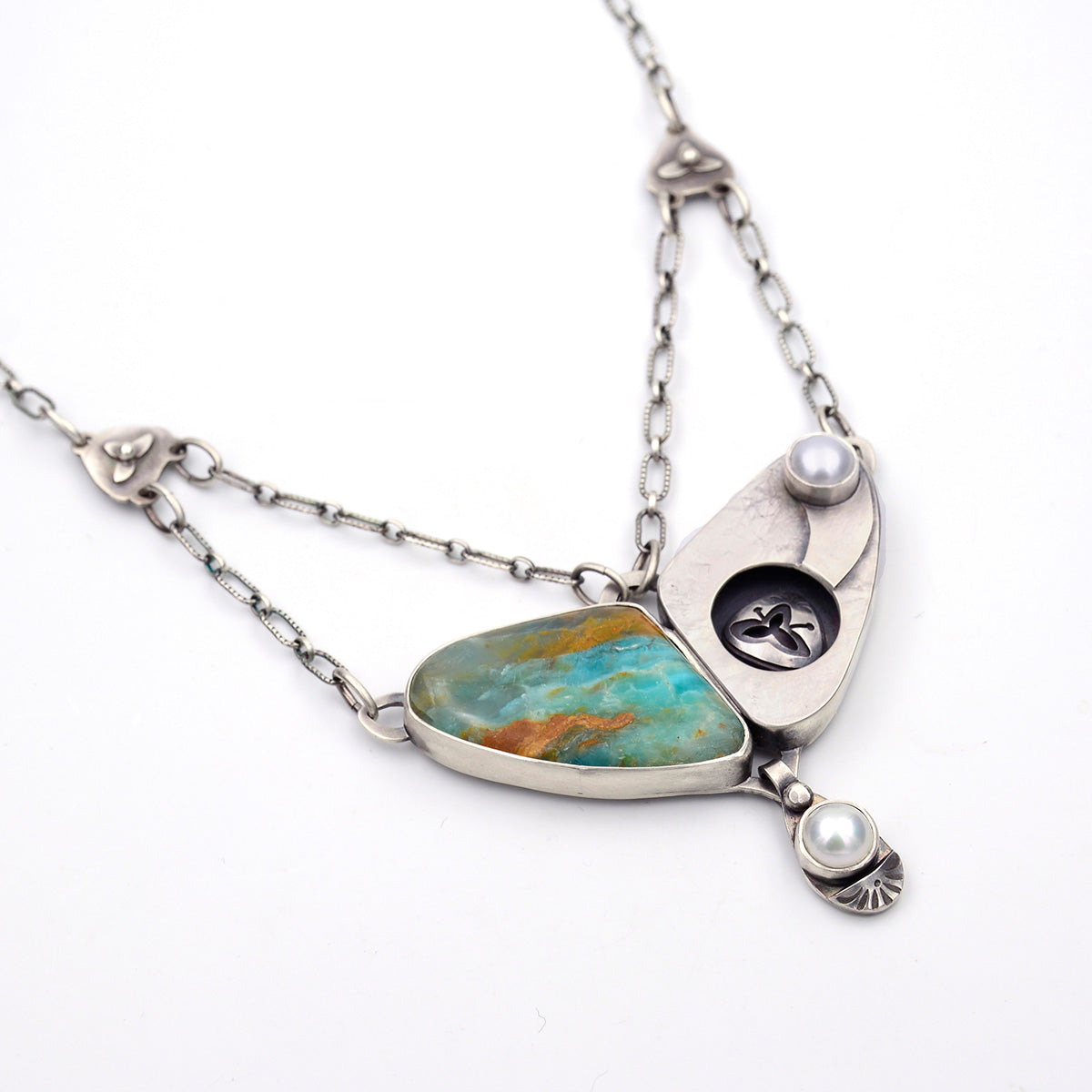 Potential - Peruvian Opals & Sterling Silver Necklace - Faith Collection