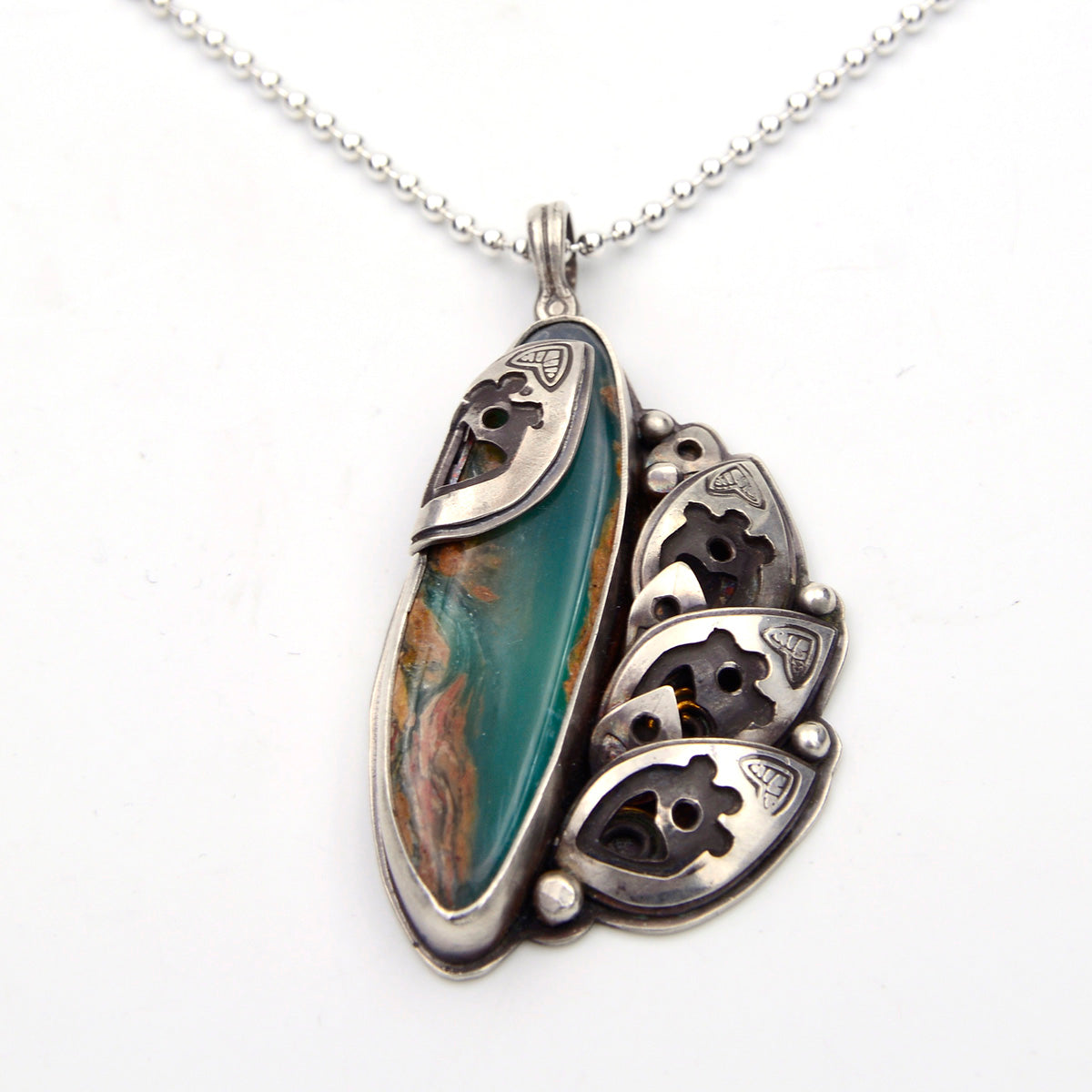 Heart Within - Peruvian Opals & Sterling Silver Necklace - Faith Collection