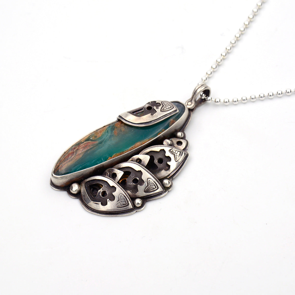 Heart Within - Peruvian Opals & Sterling Silver Necklace - Faith Collection