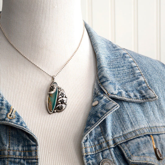 Heart Within - Peruvian Opals & Sterling Silver Necklace - Faith Collection