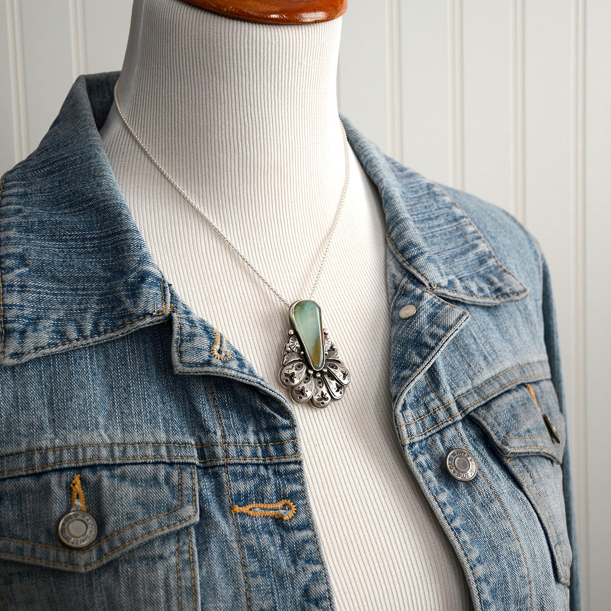 Together - Peruvian Opals & Sterling Silver Pendant Brooch - Faith Collection