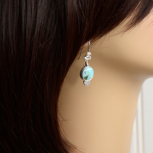 Heart Within - Peruvian Opals & Sterling Silver Earrings - Faith Collection