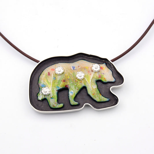Bear Pendant Brooch - Prairie Garden Limited Edition