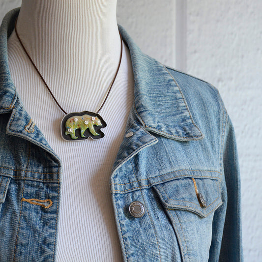 Bear Pendant Brooch - Prairie Garden Limited Edition