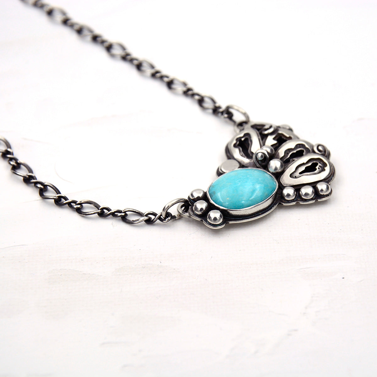 Wings of the Morning: Turquoise and Sterling Silver Necklace
