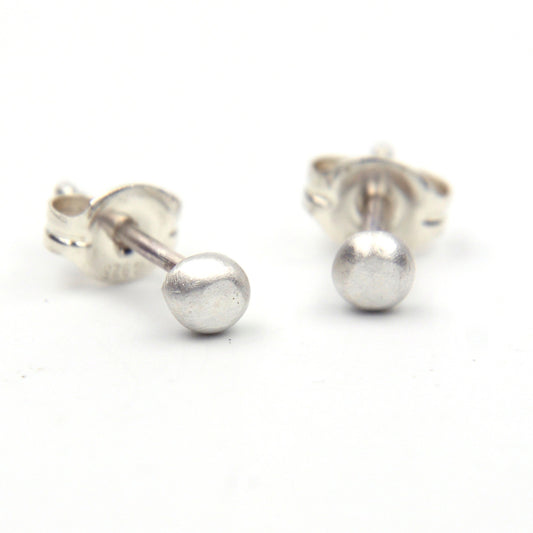 Silver Seed Stud Earrings