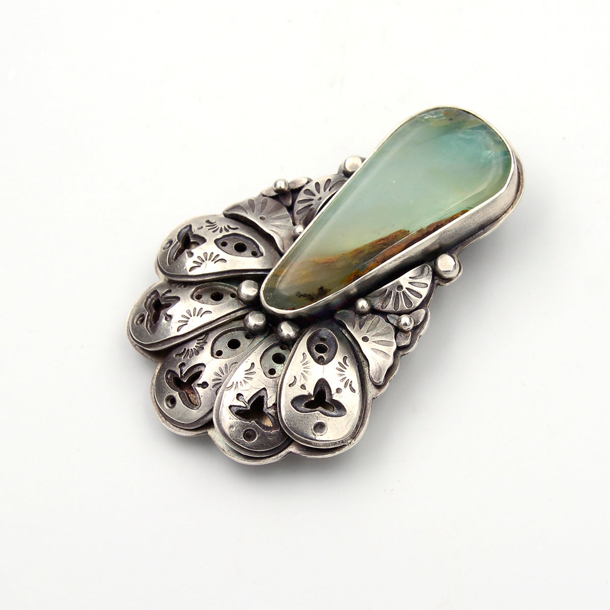 Together - Peruvian Opals & Sterling Silver Pendant Brooch - Faith Collection