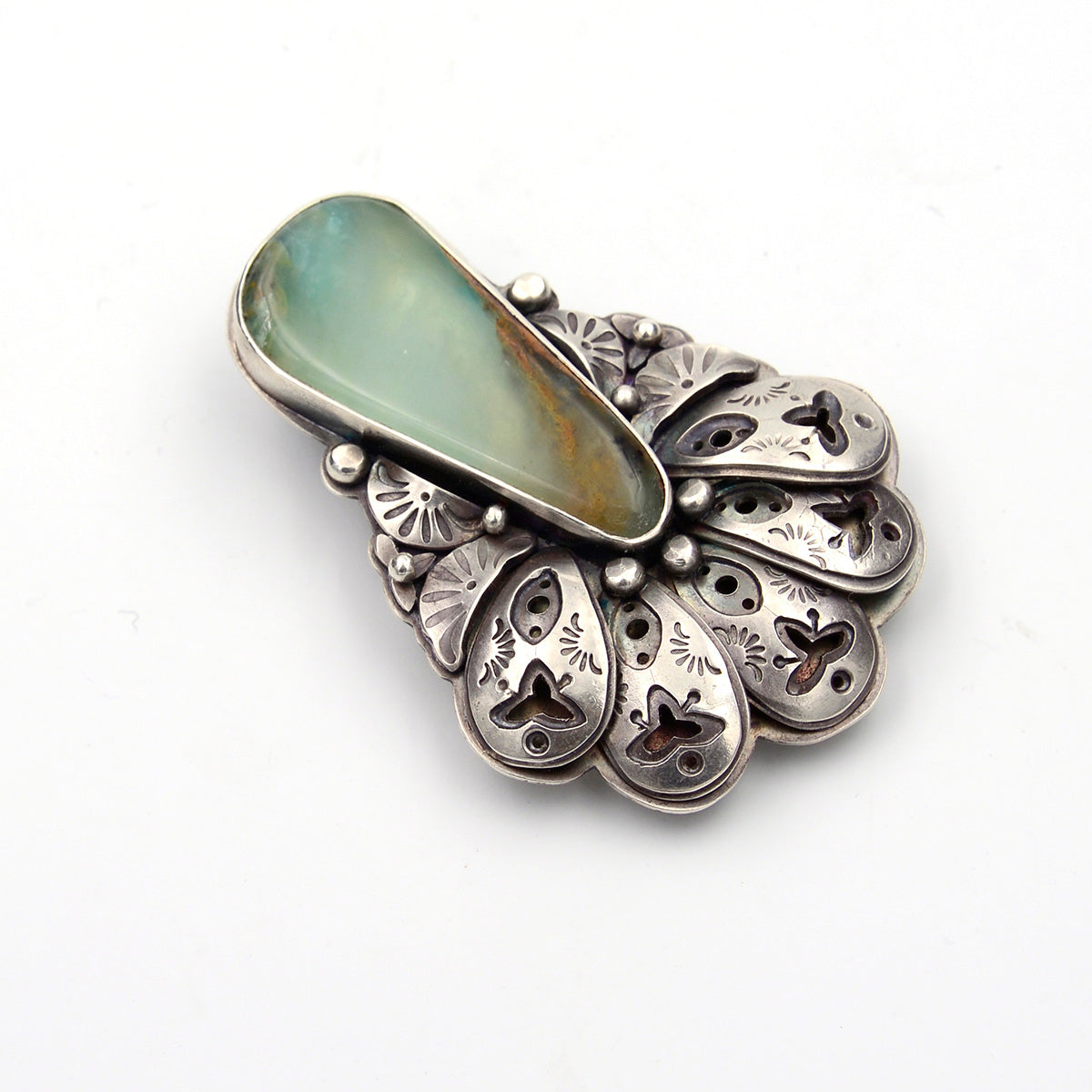 Together - Peruvian Opals & Sterling Silver Pendant Brooch - Faith Collection