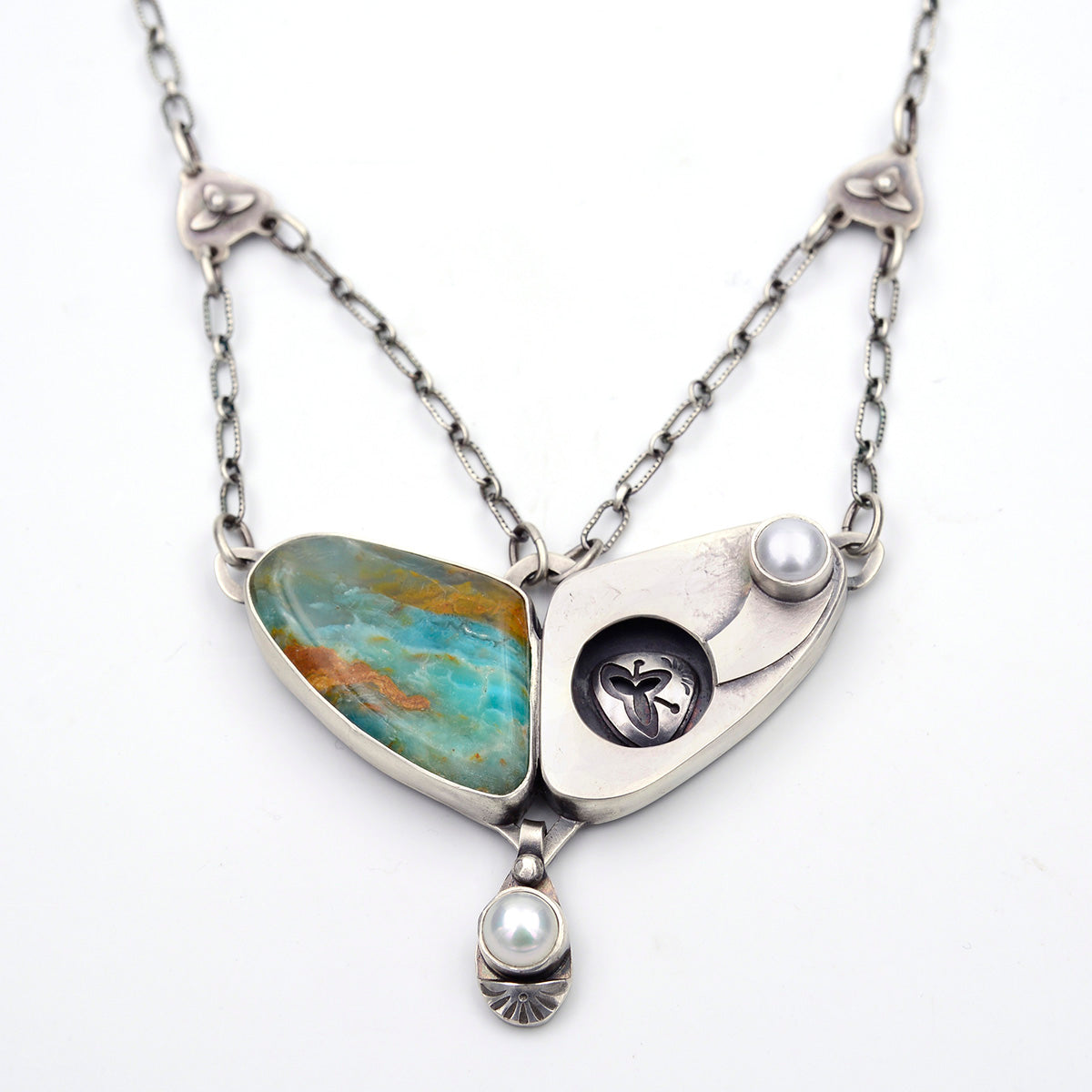 Potential - Peruvian Opals & Sterling Silver Necklace - Faith Collection