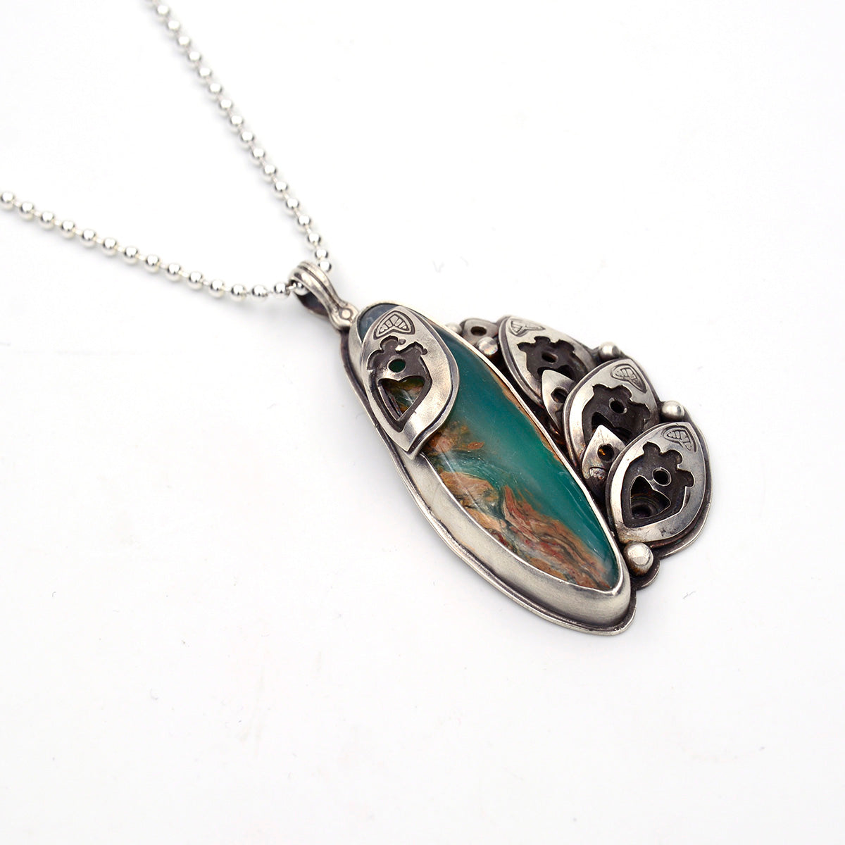Heart Within - Peruvian Opals & Sterling Silver Necklace - Faith Collection
