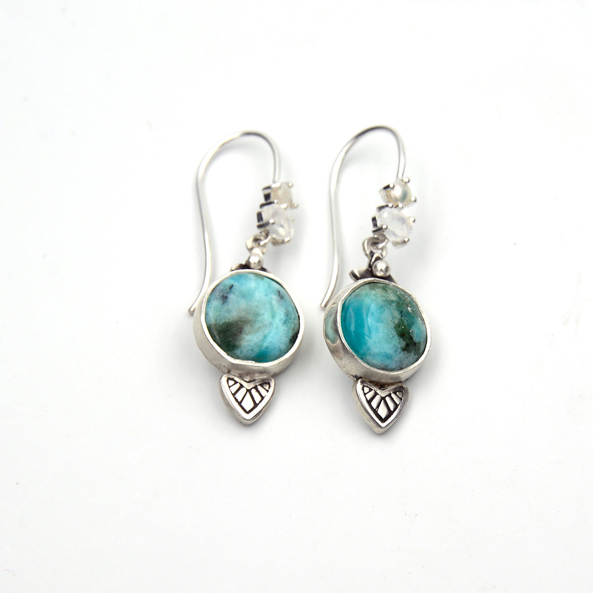 Heart Within - Peruvian Opals & Sterling Silver Earrings - Faith Collection