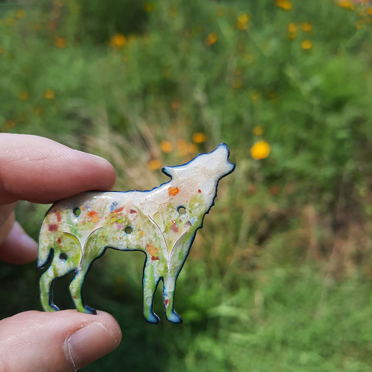 Wolf Pendant Brooch - Prairie Garden Limited Edition